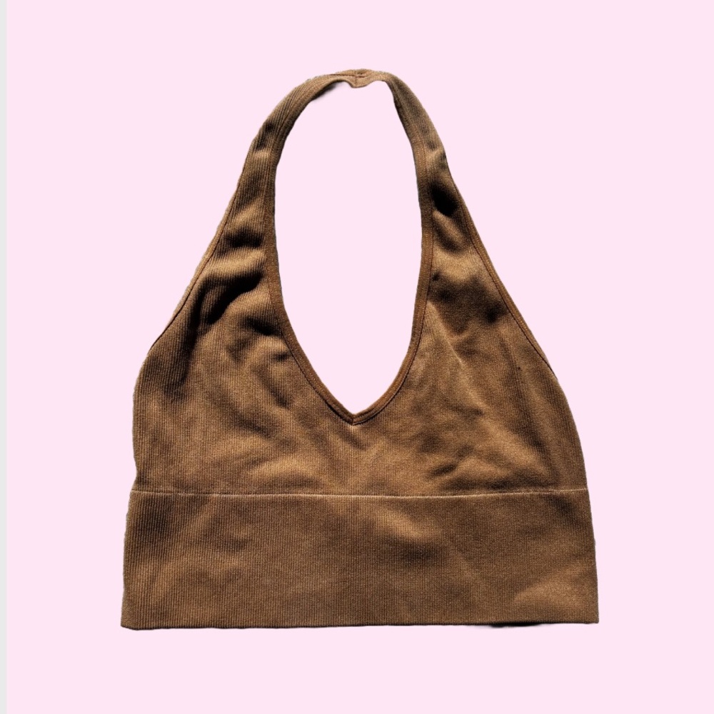 Brown halter top